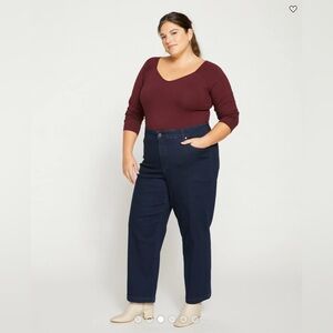 NWT - Universal Standard - Elastic Waist Weekend Jeans - Dark Indigo